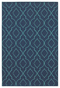 Oriental Weavers Meridian 7541B Lattice Area Rug, Navy/Blue, 7'10"x10'10"