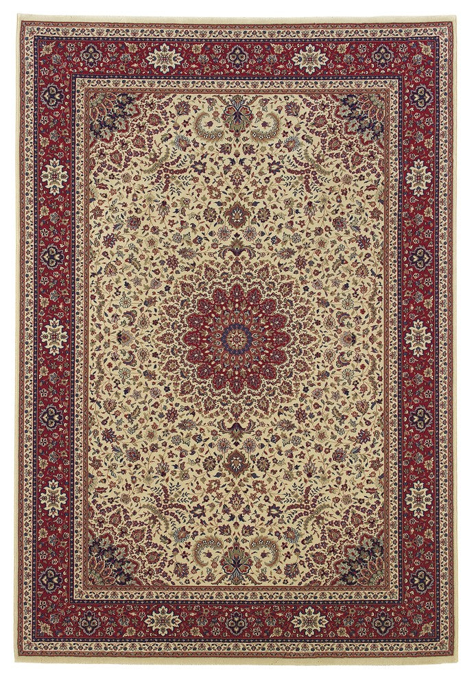 Oriental Weavers Ariana Ivory/Red Oriental 095J3 Area Rug, Square 8'x8'