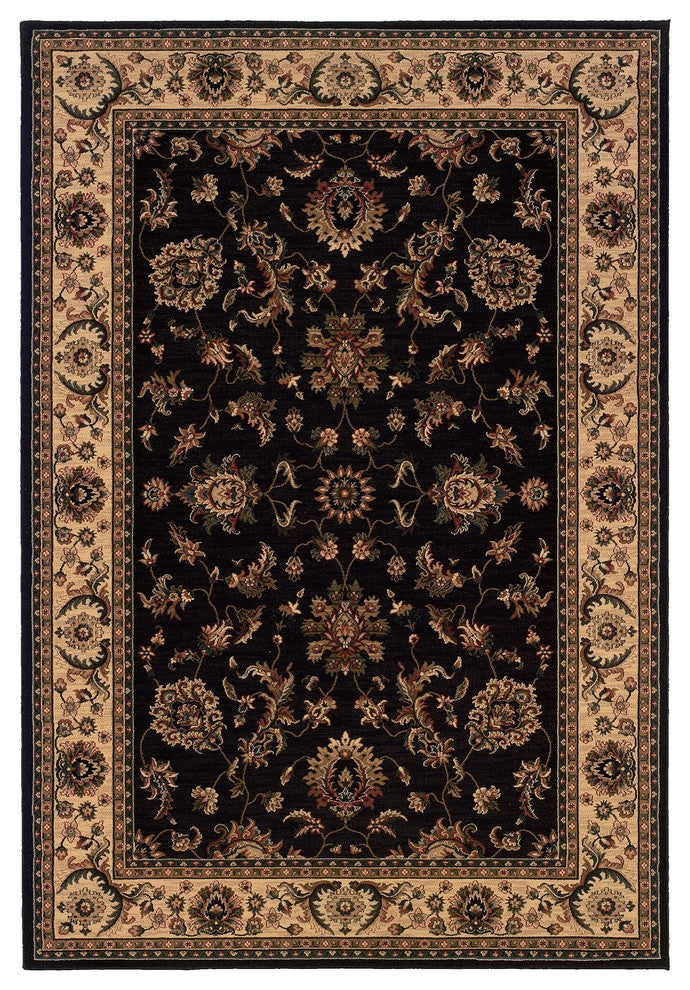 Oriental Weavers Ariana Black/Ivory Oriental 311K3 Area Rug, Square 8'x8'