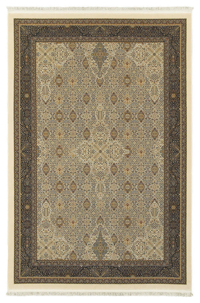 Oriental Weavers Masterpiece 1335I Area Rug, Ivory/Black, 2'3"x10' Runner