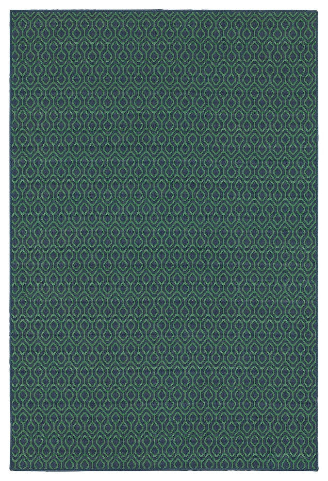 Oriental Weavers Meridian 1634Q Geometric Area Rug, Navy/Green, 1'10"x2'10"