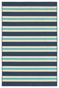 Oriental Weavers Meridian 5701B Stripe Area Rug, Blue/Ivory, 7'10"x10'10"