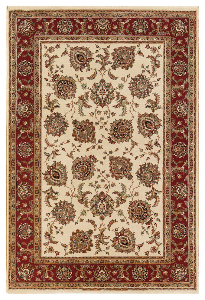 Oriental Weavers Ariana 117J3 Oriental Area Rug, Ivory/Red, 5'3"x7'9"