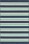 Oriental Weavers Meridian 5701B Stripe Area Rug, Blue/Ivory, 5'3"x7'6" Rectangle