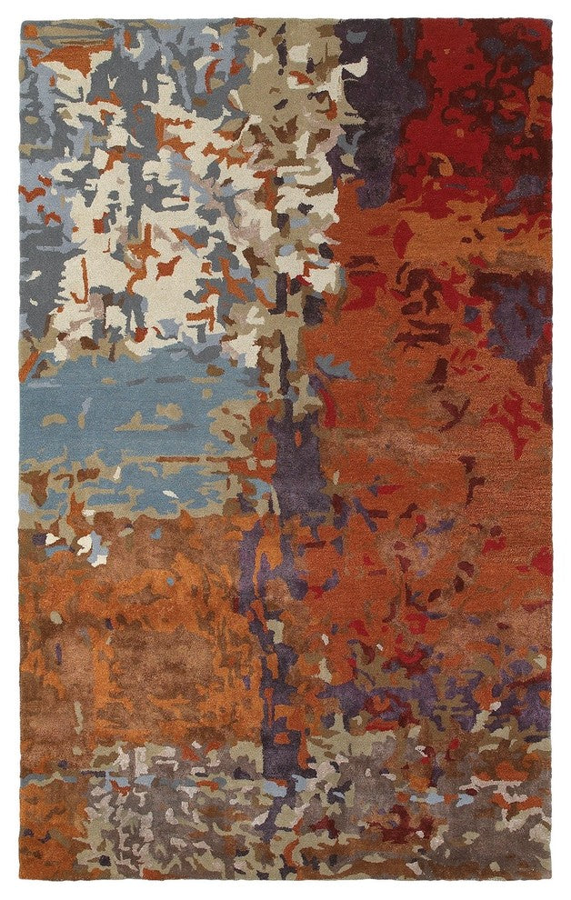 Oriental Weavers Galaxy 21904 Abstract Area Rug, Multi/Orange, 10'x13' Rectangle