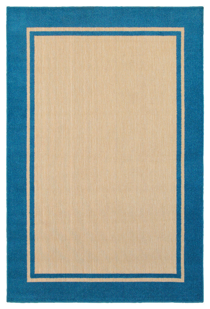 Oriental Weavers Cayman Sand/Blue Border 5594B Area Rug, Rectangular 5'3"x7'6"