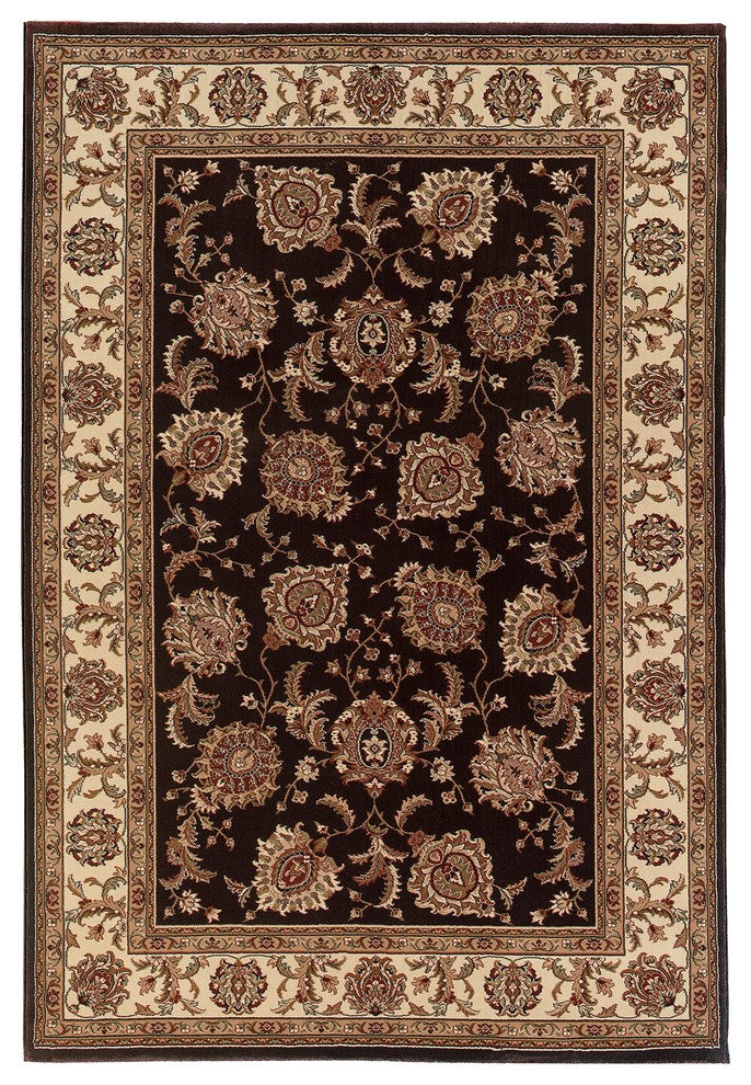 Oriental Weavers Ariana Brown/Ivory Oriental 117D3 Area Rug, Rectangular 2'x3'