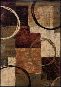 Oriental Weavers Hudson 2544B Abstract Area Rug, Brown/Black, 5'3"x7'6"