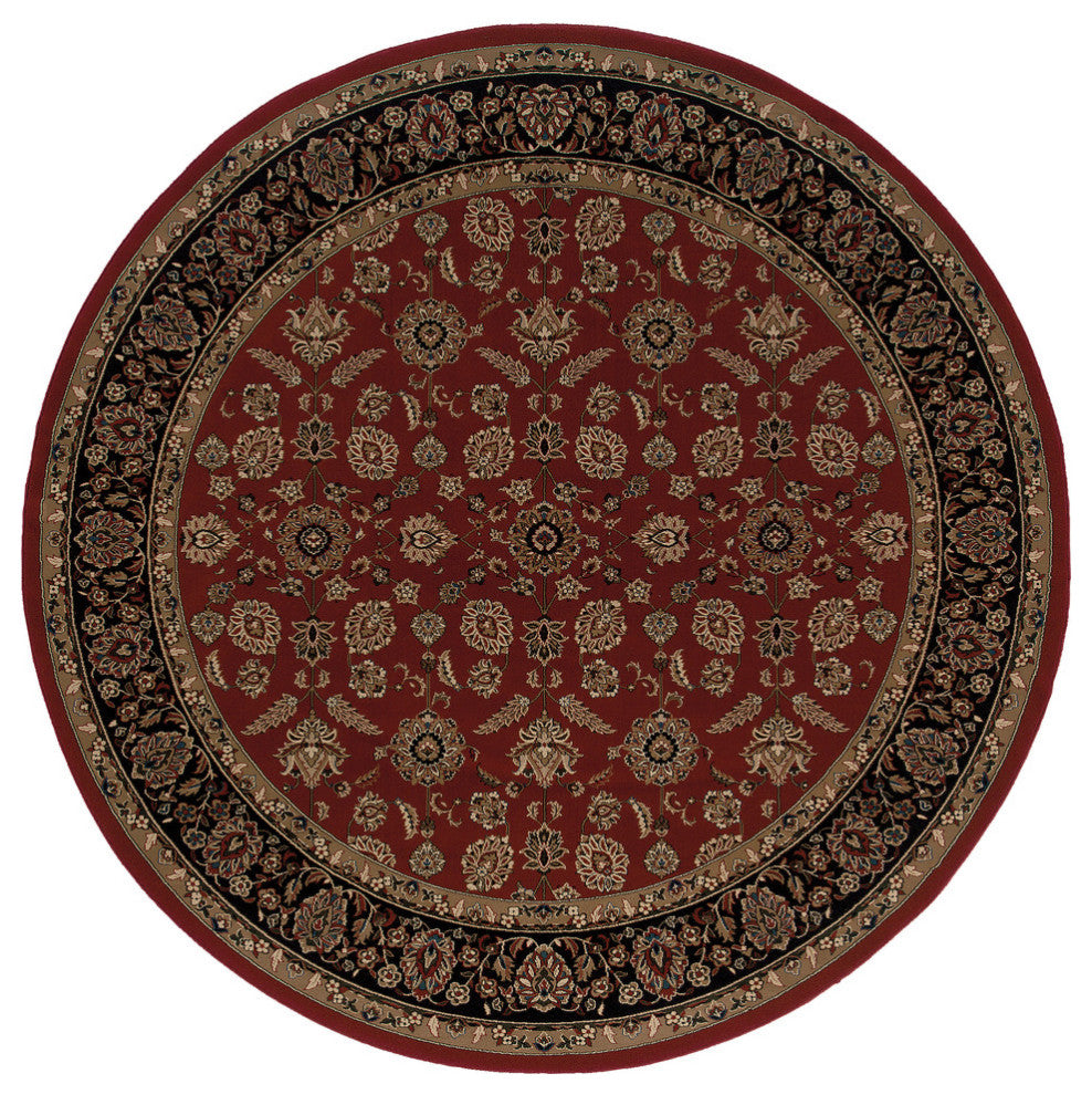 Oriental Weavers Ariana 271C3 Red/Black Oriental Area Rug, 6' Round