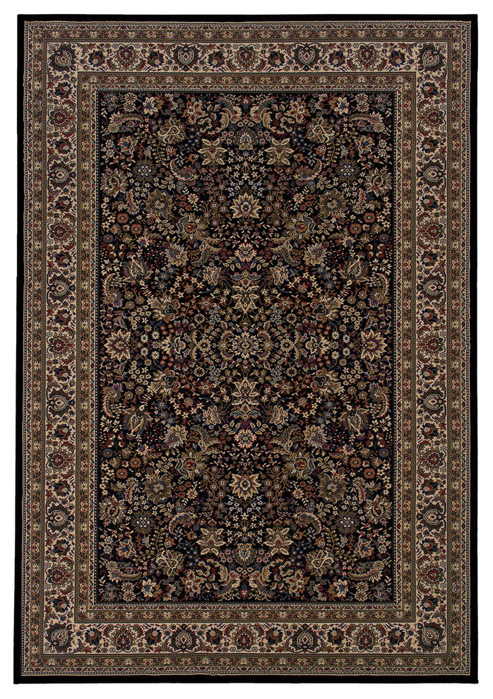 Oriental Weavers Ariana 213K8 Oriental Area Rug, Black/Ivory, 6'7"x9'6"