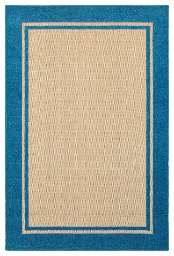 Oriental Weavers Cayman 5594B Border Area Rug, Sand/Blue, 3'10"x5'5"