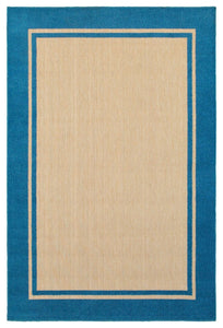 Oriental Weavers Cayman 5594B Border Area Rug, Sand/Blue, 3'10"x5'5"