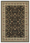 Oriental Weavers Kashan 108B1 Area Rug, Black/Ivory, 1'10"x3' Rectangle