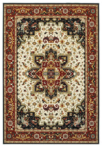 Oriental Weavers Kashan 096W1 Area Rug, Red/Ivory, 1'10"x3' Rectangle