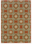 Oriental Weavers Montego 8323D Floral Area Rug, Orange/Ivory, 6'7"x9'6"