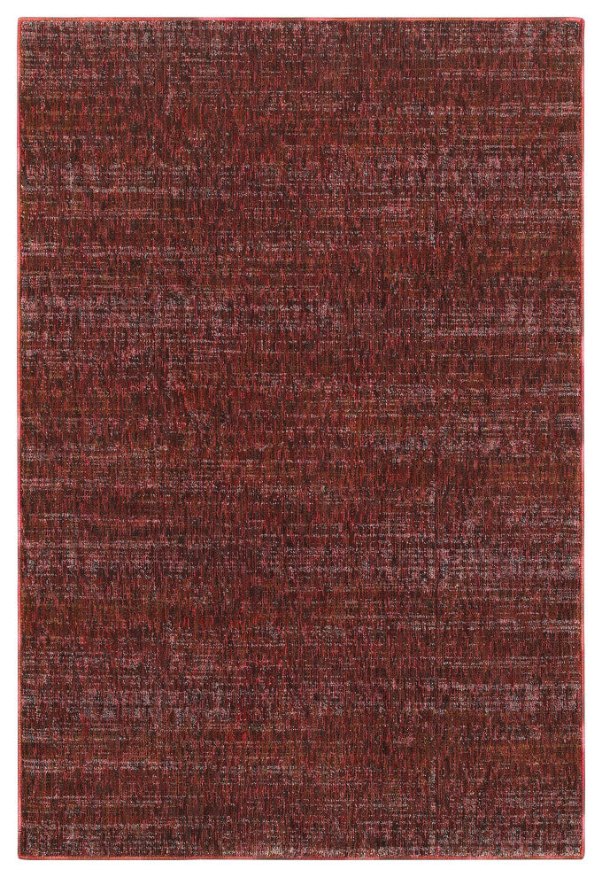 Oriental Weavers Atlas Red/Rust Solid 8033K Area Rug, 3'3"x5'2" Rectangle