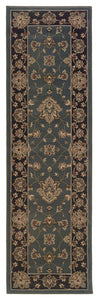 Oriental Weavers Ariana Blue/Black Floral 623H3 Area Rug, Runner 2'3"x7'9"