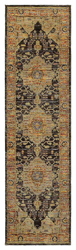 Oriental Weavers Andorra 7138B Oriental Area Rug, Gold/Gray, 8'6"x11'7"