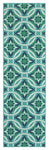 Oriental Weavers Meridian Blue/Green Floral 5868L Area Rug, Runner 2'3"x7'6"