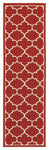 Oriental Weavers Meridian Red/Ivory Lattice 1295R Area Rug, Runner 2'3"x7'6"