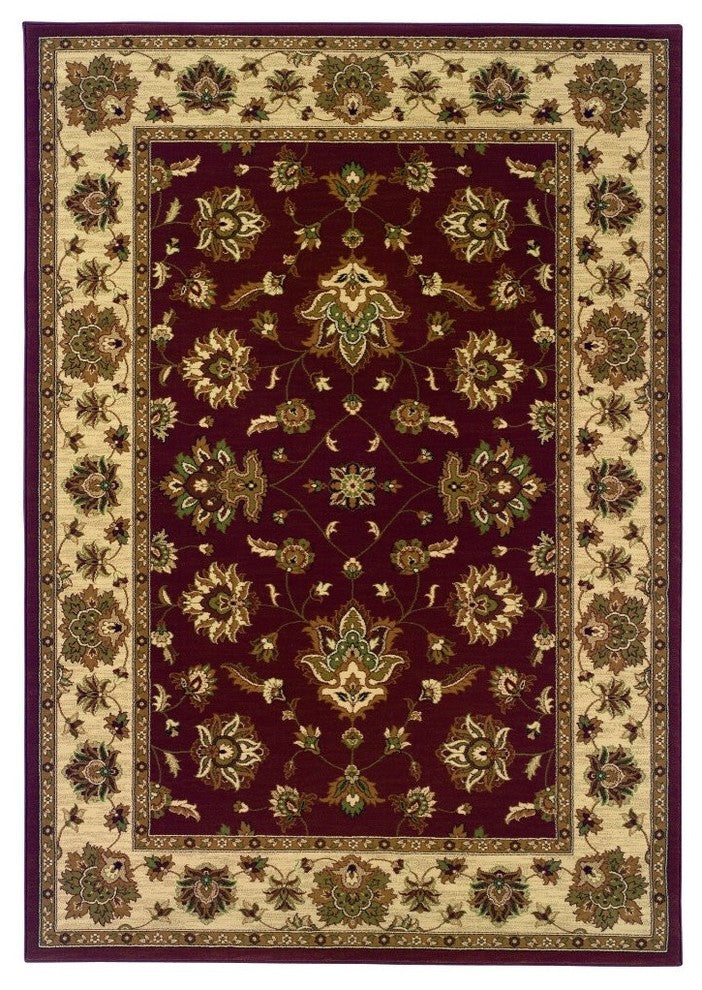 Oriental Weavers Ariana Red/Ivory Floral 623V3 Area Rug, Rectangular 5'3" x 7'9"