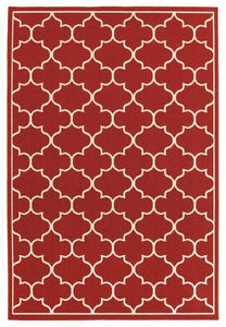 Oriental Weavers Meridian 1295R Lattice Area Rug, Red/Ivory, 1'10"x2'10"