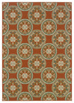 Oriental Weavers Montego 8323D Floral Area Rug, Orange/Ivory, 2'5"x4'5"