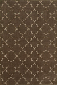 Oriental Weavers Ellerson 5994N Lattice Area Rug, Brown/Ivory, 5'3"x7'6"