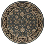 Oriental Weavers Ariana 623H3 Blue/Black Floral Area Rug, 8' Round