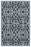 Oriental Weavers Meridian 2205B Geometric Area Rug, Navy/Ivory, 6'7"x9'6"