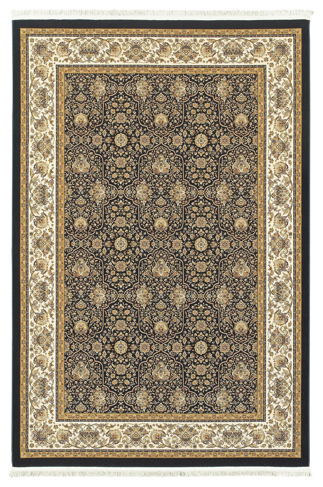 Oriental Weavers Masterpiece 1331B Area Rug, Navy/Ivory, 5'3"x7'6" Rectangle