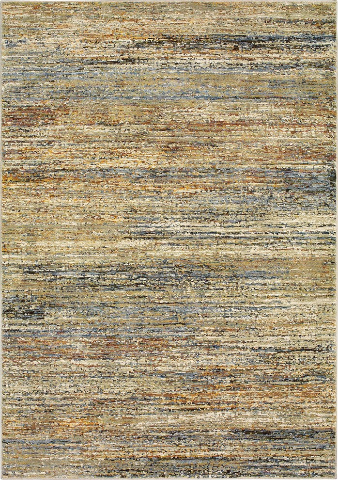 Oriental Weavers Atlas 8037J Abstract Area Rug, Gold/Green, 1'10"x3'2"