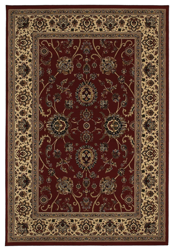 Oriental Weavers Ariana 130/8 Oriental Area Rug, Red/Ivory, 5'3"x7'9"