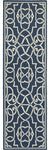 Oriental Weavers Meridian 2205B Geometric Area Rug, Navy/Ivory, 2'3"x7'6" Runner