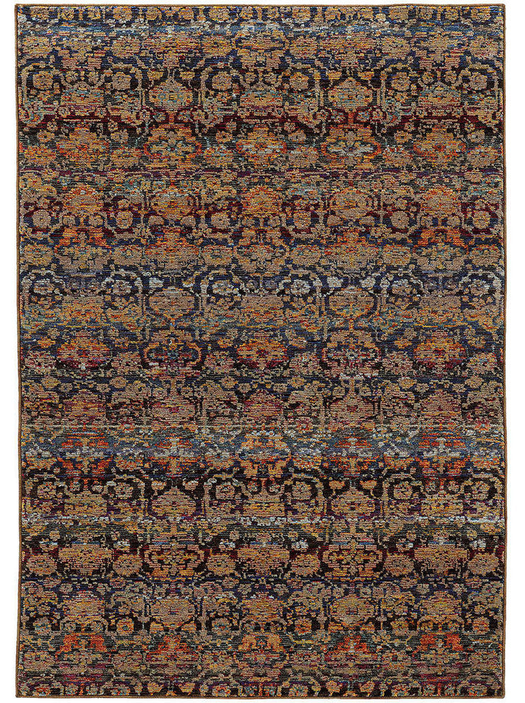 Oriental Weavers Andorra 6836C Abstract Area Rug, Multi/Blue, 5'3"x7'3"