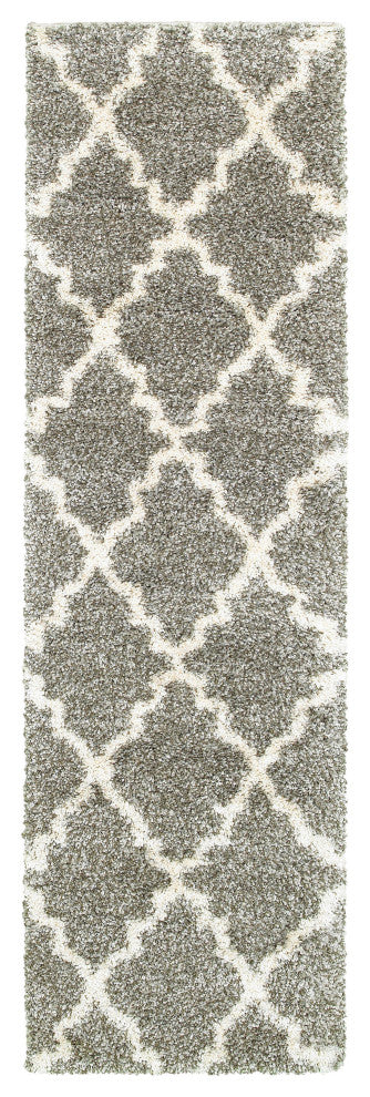 Oriental Weavers Henderson 092E9 Geometric Area Rug, Gray/Ivory 2'3"x7'6" Runner