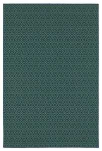 Oriental Weavers Meridian 1634Q Geometric Area Rug, Navy/Green, 3'7"x5'6"