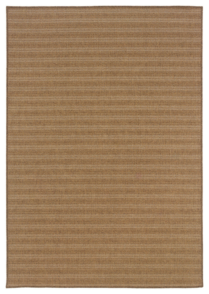 Oriental Weavers Karavia 001X3 Tan/Light Tan Stripe Area Rug, 7'10"x10'10"