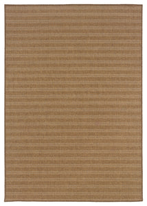 Oriental Weavers Karavia 001X3 Tan/Light Tan Stripe Area Rug, 7'10"x10'10"