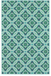 Oriental Weavers Meridian 5868L Floral Area Rug, Blue/Green, 8'6"x13' Rectangle