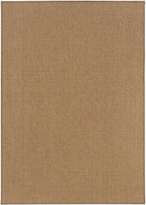 Oriental Weavers Karavia Tan Solid 2068X Area Rug, Rectangular 5'3"x7'6"