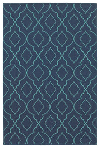 Oriental Weavers Meridian 7541B Lattice Area Rug, Navy/Blue, 6'7"x9'6"