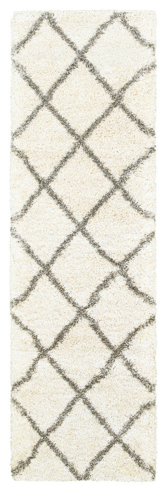 Oriental Weavers Henderson 090W9 Geometric Area Rug, Ivory/Gray 2'3"x7'6" Runner