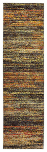 Oriental Weavers Atlas Gold/Charcoal Abstract 8037C Area Rug, Runner 2'3"x8'