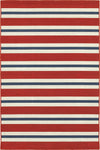 Oriental Weavers Meridian 5701R Stripe Area Rug, Red/Blue, 6'7"x9'6" Rectangle