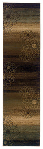 Oriental Weavers Hudson Brown/Beige Floral 074A1 Area Rug, Runner 1'10"x7'6"