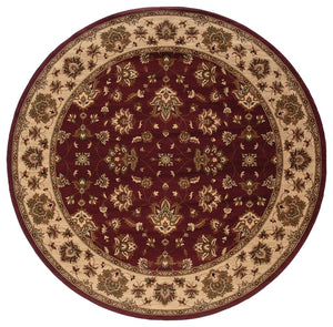 Oriental Weavers Ariana Red/Ivory Floral 623V3 Area Rug, 8' Round