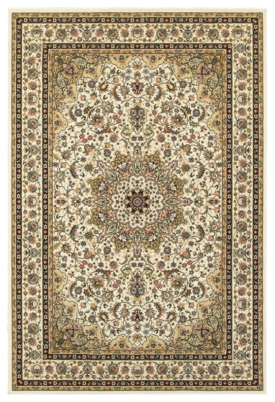 Oriental Weavers Kashan 119W1 Area Rug, Ivory/Beige, 6'7"x9'6" Rectangle