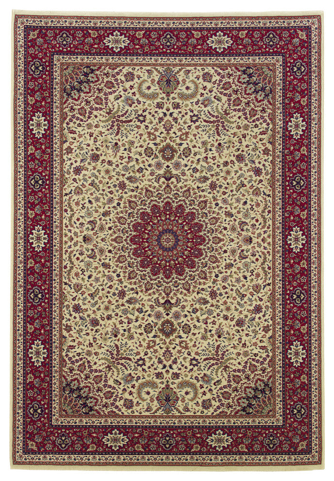 Oriental Weavers Ariana Ivory/Red Oriental 095J3 Area Rug, Rectangular 4'x5'9"