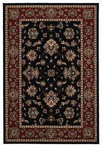 Oriental Weavers Ariana Black/Red Floral 623M3 Area Rug, Square 8'x8'